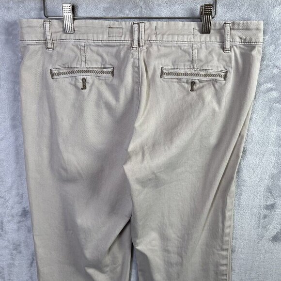 Pilcro and the Letterpress Hyphen Fit Jeans Women's 29* Beige Khaki Embroidered - Picture 11 of 16